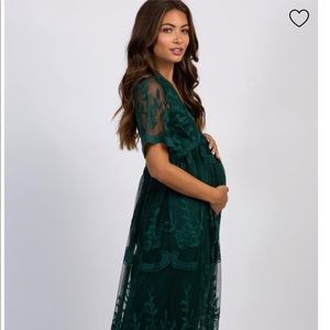 Pinkblush lace baby shower maternity dress